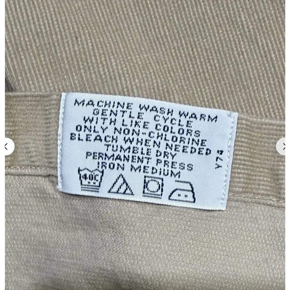 Kenneth Cole Mens XL Beige Corduroy Button Up Shirt Jacket Overshirt Shacket